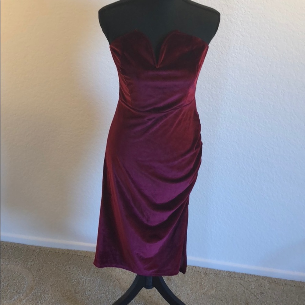 Sexy stretch velvet dress